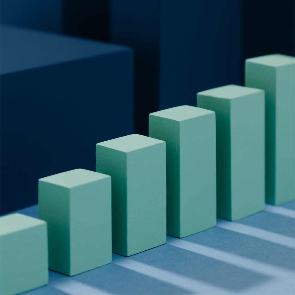Conceptual representation of increasing statistics